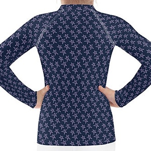 Étoiles imprimées Style personnalisé enfants vêtements équestres manches longues Horsekraft couche de base chemises équitation course haut tendance plus récent - Product Image 4