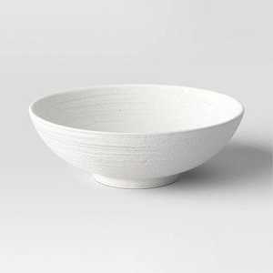 จานข้าวเซรามิคทรงกลมสีน้ำเงินขาวสไตล์มินิมอลงานแฮนด์เมด - Product Image 3