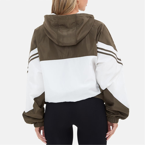 Chaqueta Cortavientos con Capucha para Mujer, Manga Larga, Color Sólido, Tejido de Poliéster, Ropa de Invierno, Capucha Desmontable, Secado Rápido, Exterior de Nailon - Product Image 4