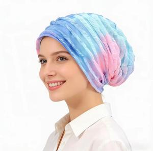 Pañuelo para el Cabello Ajustable de Satén Rosa, Color Sólido, Estilo Lindo, Unisex, para Uso en Exteriores, 54-56 cm, 100% Acrílico - Product Image 5