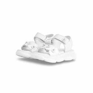 Sandalias de tacón casual para niñas KD5614 en blanco - Product Image 3