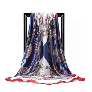 Écharpe carrée 100% soie pour femmes, motif imprimé, accessoire de mode multifonctionnel, toutes saisons - Product Image 5