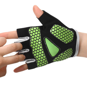 Gants de cyclisme en cuir de haute qualité pour hommes – Gants de vélo confortables antidérapants à demi-doigts, vente en gros et sport personnalisé - Product Image 5