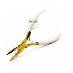 Pinzas para Extensiones de Cabello con Punta Plana, Chapadas en Oro, para Micro Anillos, Nano Anillos y Eliminación de Adhesivos de Queratina - Product Image 6