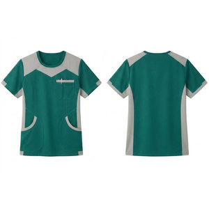 Healthcare Staff Apparel Short Sleeve O-Neck Medical <b>Scrub</b> <b>Top</b> Professional Workwear for Hospital Clinic and Nursing Departments - Product Image 1