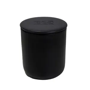 Iron Black Powder Coated Candle Container with Lid For Soy Wax to Manufacture Candles supplier India