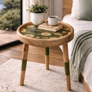 Best Eco-Friendly <b>Foldable</b> Industrial Design Incense Burner Durable Compact Wood Top <b>Table</b> for Home Decor Office Use - Product Image 1