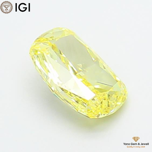 Diamant de laboratoire CVD de 1,02 carat, taille coussin, couleur jaune vif fantaisie, clarté VS1, avec certificat IGI, pour centre de bague époustouflant - Product Image 6