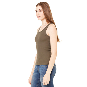 Camiseta sin mangas para mujer, personalizada, al por mayor, nueva llegada, color sólido, poliéster/algodón, transpirable, de secado rápido, ecológica, para fitness. - Product Image 2