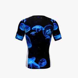 Protection cutanée spécialisée pour l'entraînement en salle de sport, utilisant une impression par sublimation à refroidissement avancé, Rash Guard - Product Image 3
