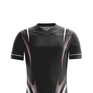 Camiseta de Fútbol Sublimada Personalizada para Hombre, Manga Corta, Absorbente de Humedad, Degradado Negro, Uniforme de Equipo, Adulto, Todas las Temporadas, Corte Atlético - Product Image 4