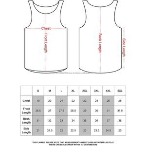 Débardeur de sport pour homme personnalisé, couleur unie, été, 100% coton, longueur longue, ourlet arrondi, grande taille - Product Image 6