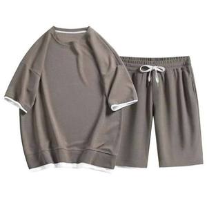 Men's Clothing T Shirts and Shorts 2 Two Piece <b>Sets</b> Sportswear Casual Blank Plus Size Cotton Oversized High Street <b>Twin</b> <b>Sets</b> Men - Product Image 5