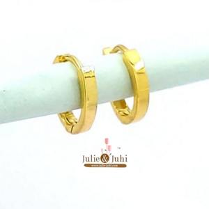 Pendientes de Oro Puro de 22K para Mujer, Diseño Minimalista con Acabado Mate Suave, para Colecciones de Novia y Compromiso - Product Image 1