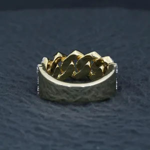 Joyería de Fiesta para Mujer, Estilo Hip Hop, con Moissanita de 1.5ct, Engaste de Garras, Sin Níquel, Plata de Ley 925, Bañada en Oro Amarillo, Diseño Iced, Royal - Product Image 4