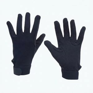 Gants d'équitation unisexes personnalisés en gros pour l'été, respirants, coupe-vent, en polyester et coton, avec cordon de serrage - Product Image 1