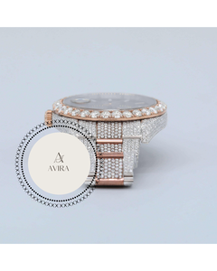 <span class=keywords><strong>Orologio</strong></span> in Acciaio Inossidabile con Moissanite Taglio Rotondo per <span class=keywords><strong>Donna</strong></span>, per Matrimoni e Feste, Quadrante Color Cioccolato, per Esportazione - Product Image 4