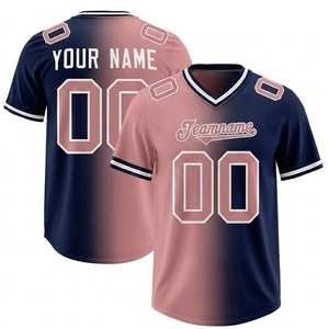 Jersey de fútbol americano personalizado al por mayor para adultos, jersey personalizado con cuello en V para hombre, jerseys deportivos con estampado sublimado - Product Image 1