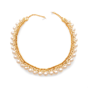 Conjunto de Joyería Fina, Collar de Perlas de Agua Dulce para Festivales y Regalos de Novia - Chapado en Oro - Product Image 2