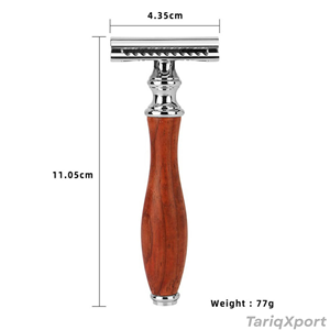 Vintage Wood Handle Stainless Steel Blade Single Blade Safety Razor <b>Men</b> Face Ergonomic Design Body <b>Bikini</b> - Product Image 3