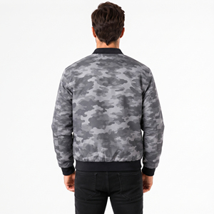 Wholesale Men's Zipper Bomber <b>Jacket</b> <b>Camo</b> Printed Zipper MA-1 <b>Jackets</b> Cotton Polyester Soft Shell Baseball Zip-up Men's - Product Image 2