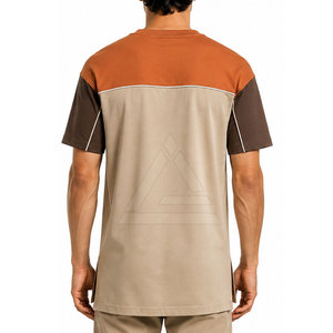 Modern <b>Men</b> <b>Longline</b> <b>T</b>-<b>Shirts</b> Relaxed Fit Cotton Streetwear Tee With Extended Length For Casual Everyday Fashion - Product Image 4