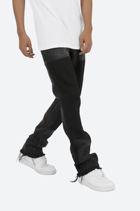 2026 En gros Jeans en denim non déchirés pour hommes, coupe droite, élastiques, style ample et baggy, tendance - Product Image 4