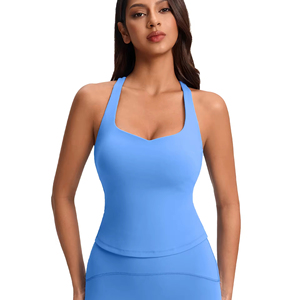 Camiseta de Yoga para Mujer, Suave, Transpirable, Elástica, para Fitness, Entrenamiento, Gimnasio, Ropa Deportiva Activa - Product Image 1