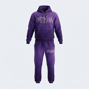 Servicio OEM, Conjunto Deportivo Masculino de Alta Calidad, Transpirable, Ligero, Estilo Urbano, con Estampado de Letras y Cierre de Cremallera - Product Image 2