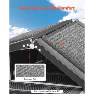 Rampa Pieghevole per Cani di Taglia Media e Grande fino a 113 kg, 180 cm L x 43 cm L, Rampa per Auto con Superficie in Feltro Antiscivolo per Proprietari di Animali - Product Image 3