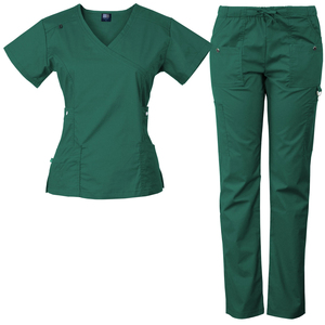 2026 Custom Spandex Medical Scrubs <b>Set</b> <b>Doctor</b> Nurse Hospital Uniform Short Sleeve Top Jogger Pants Nursing Scrub Suit - Product Image 3