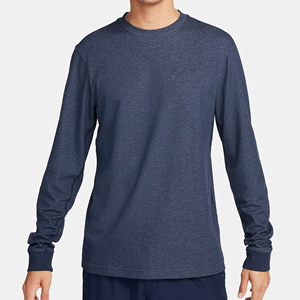 เสื้อเชิ้ตแขนยาวคอกลมพิมพ์ลายโลโก้ตามสั่งสำหรับผู้ชาย ผ้าคอตตอน 100% ทรงหลวม ผ้า Worsted พิมพ์ลายตัวอักษร เป็นมิตรกับสิ่งแวดล้อม - Product Image 1