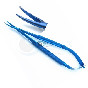 Portaagujas Oftálmico de Aleación de Titanio de Alta Calidad, Pinzas de Precisión para Sujetar Agujas sin Bloqueo para Cirugía Ocular, Aprobado por CE - Product Image 1