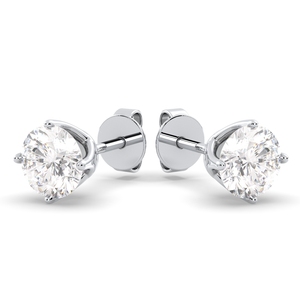 Boucles d'oreilles clous en or massif 14K 18K avec moissanite certifiée GRA, fermoir à vis, pour femmes, cadeaux de Saint-Valentin, bijoux REYES Wholesale - Product Image 2