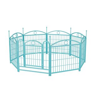 Recinto per Cani in Metallo Resistente da 24 Pollici, 8 Pannelli, per Interni/Esterni, con Porta, Recinzione per Cuccioli e Cancello per Animali Domestici - Product Image 5