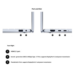 DELLs 14 Plus DB14250 2.5K 14-inch High-performance Lightweight Notebook <b>Computer</b> Ultra 7 258V for Office Entertainment Design - Product Image 5