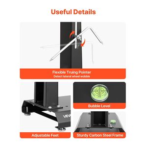 เครื่องถ่วงล้อรถจักรยานยนต์แบบปรับได้ รับน้ำหนักได้ 88.2 ปอนด์ พร้อมกรวยจัดศูนย์และตัวชี้ศูนย์ - Product Image 6