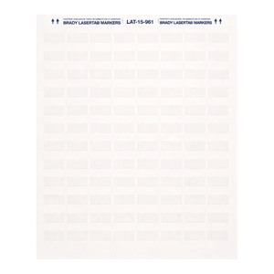 Étiquettes en polyester auto-laminantes Brady LaserTab pour l'identification des câbles et des équipements - Product Image 1