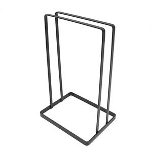 Black Metal Hanger Organizer Rack <b>Standing</b> Closet Storage Holder for Wooden Clothes Hangers Home Wardrobe Display - Product Image 1