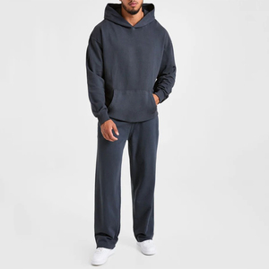 Pantalon de survêtement droit en molleton de coton personnalisé pour homme, taille élastique avec cordon de serrage, style streetwear décontracté et respirant - Product Image 4