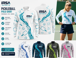 เสื้อกีฬาพิมพ์ลาย Pickleball แบบซับลิเมชั่นสั่งทำพิเศษ สำหรับฤดูร้อน แห้งเร็ว ระบายเหงื่อได้ดี ผ้าสเตรช แขนยาว โพลีเอสเตอร์ 100% - Product Image 2