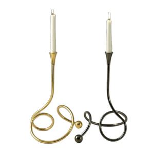 ขาตั้งเทียนโลหะคุณภาพพิเศษ ดีไซน์สวยงาม เชิงเทียนสีดําและสีทอง สําหรับที่วางเทียนที่ขายดีที่สุดในราคาดี - Product Image 1