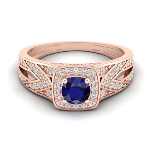 Anillo Halo REYES de Lujo en Plata de Ley 925 con Moissanita Certificada GRA y Zafiro Azul para Mujer, Joyería Fina con Piedra de Nacimiento - Product Image 2
