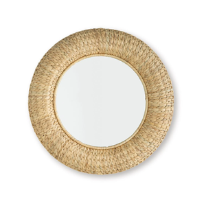 Miroir décoratif rond en jacinthe d'eau, prix avantageux, décoration murale pour salon, provenance Vietnam. - Product Image 2