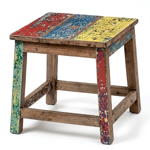 Modern Eco-Friendly <b>Square</b> Reclaimed Painted Solid <b>Wood</b> <b>Coffee</b> <b>Table</b> 41x41 Model TAB26 Living Room Furniture 1 Year Warranty - Product Image 2
