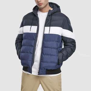 Men Premium <b>Quilted</b> Hooded Bubble Jacket Waterproof Breathable Warm Lightweight Casual Full Zip <b>Winter</b> Outdoor Regular Fit - Product Image 1