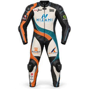 Vêtements de moto en cuir en gros, combinaison de moto personnalisée en deux pièces, imperméable, avec protection CE, combinaison de piste pour moto BMS-0053 - Product Image 1