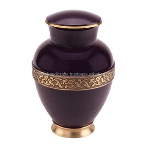 Urna de cremación para adultos de peltre crepuscular grande, cerámica de entierro conmemorativo para cenizas, suministros funerarios - Product Image 1