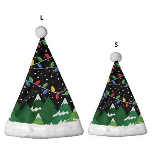 Chapeau de Noël unisexe pour adulte, bonnet de fête avec pompon blanc en fourrure, bonnet de Noël tricoté chaud pour l'hiver - Product Image 5