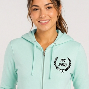 Women Zipper <b>Hoodie</b> Custom Casual Apparel Women Zipper <b>Hoodie</b> Featuring <b>Lightweight</b> Breathable Material For Travel Gym And Every - Product Image 6